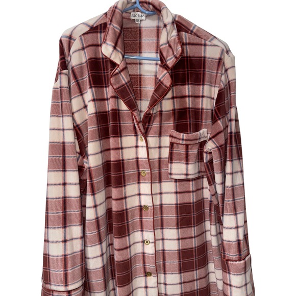 Kilo Brava XXL Plaid Button Down Long Sleeve Sleep Shirt Pajama Top Loungewear - Picture 5 of 7
